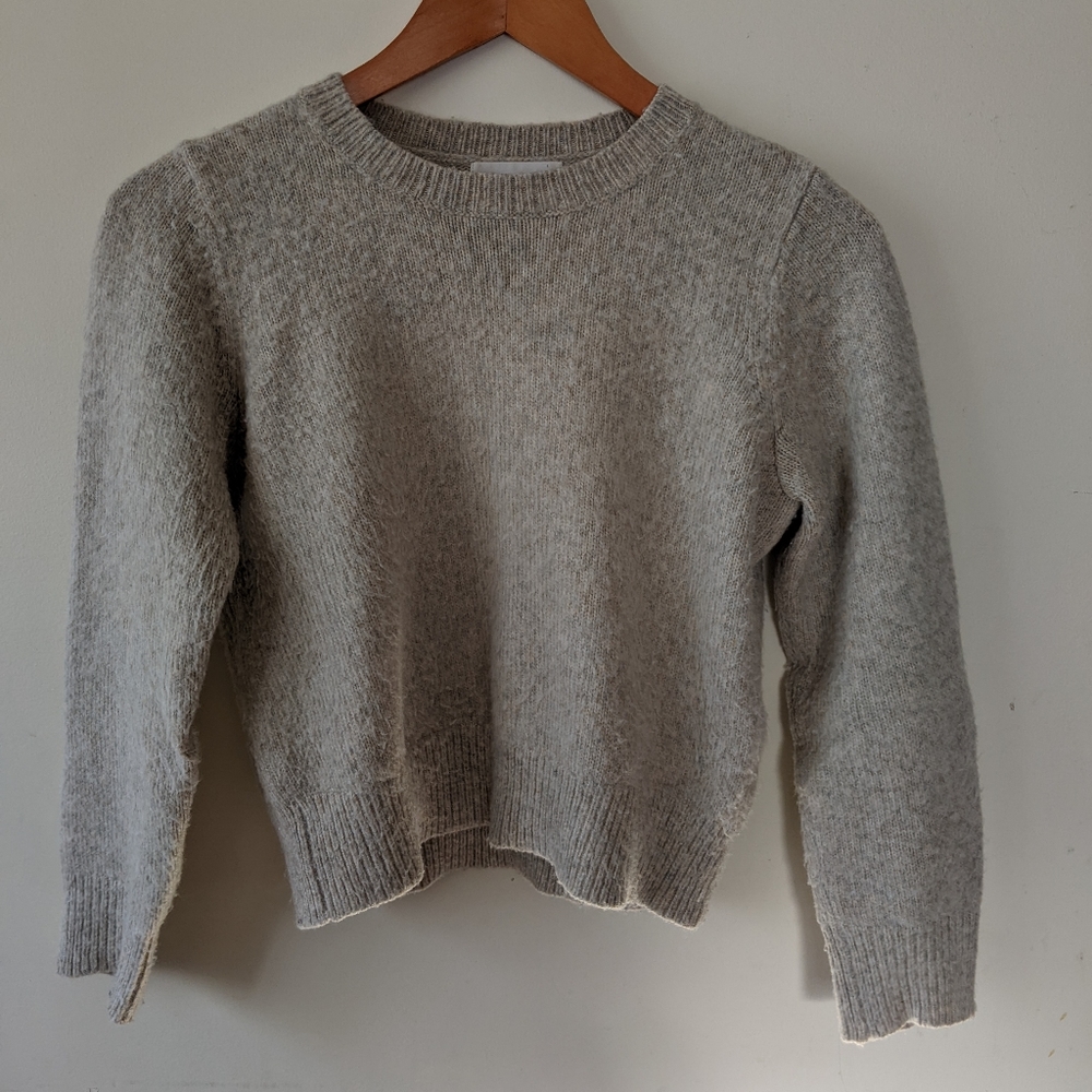 Oak + Fort Crop Sweater Size (S) Crew Neck Pullover